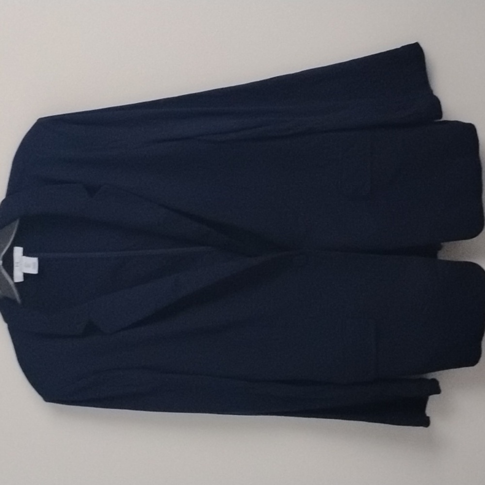 Halston Heritage Luxury Business Dark Acadamia Preppy Classic Dark Blue Blazer - Picture 8 of 16